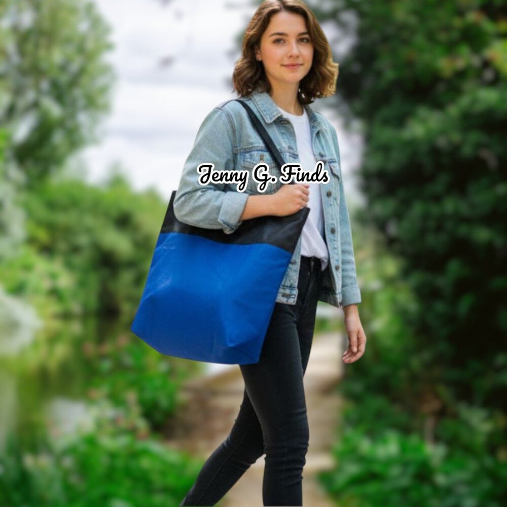Reusable Eco Friendly Canvass Fabric Tote Grocery Casual Bag with Zip
